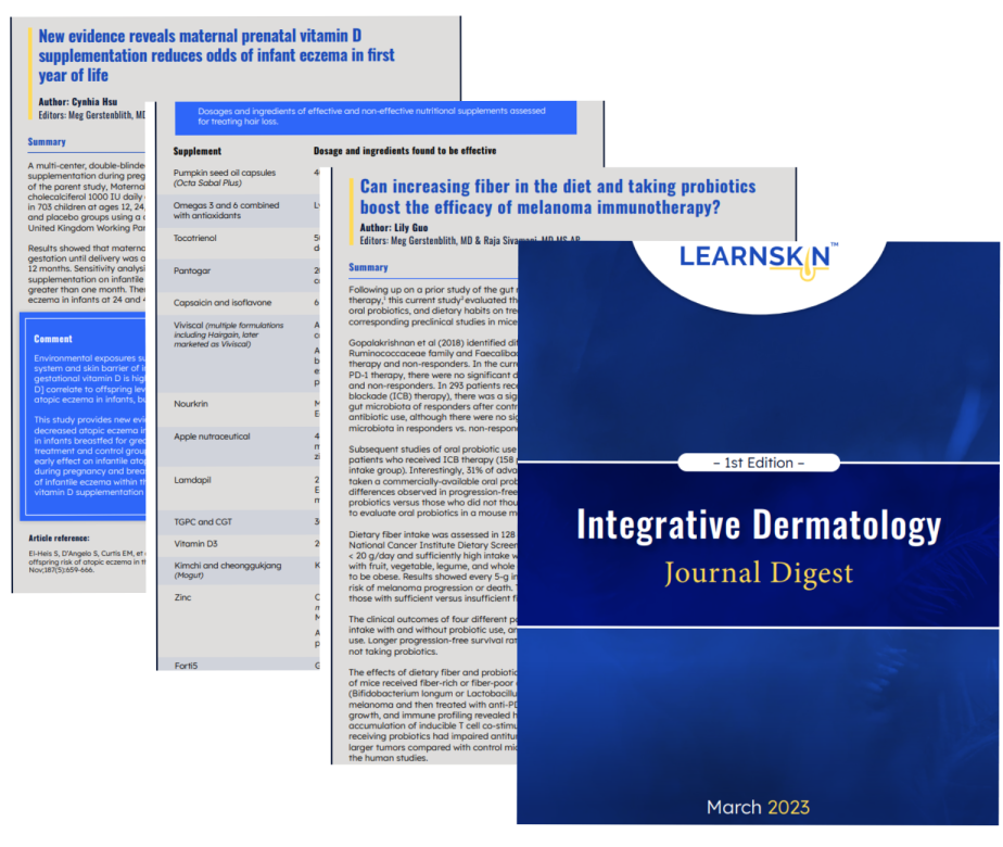 Integrative Dermatology Journal Digest IDJD - case studies and evidence-based research